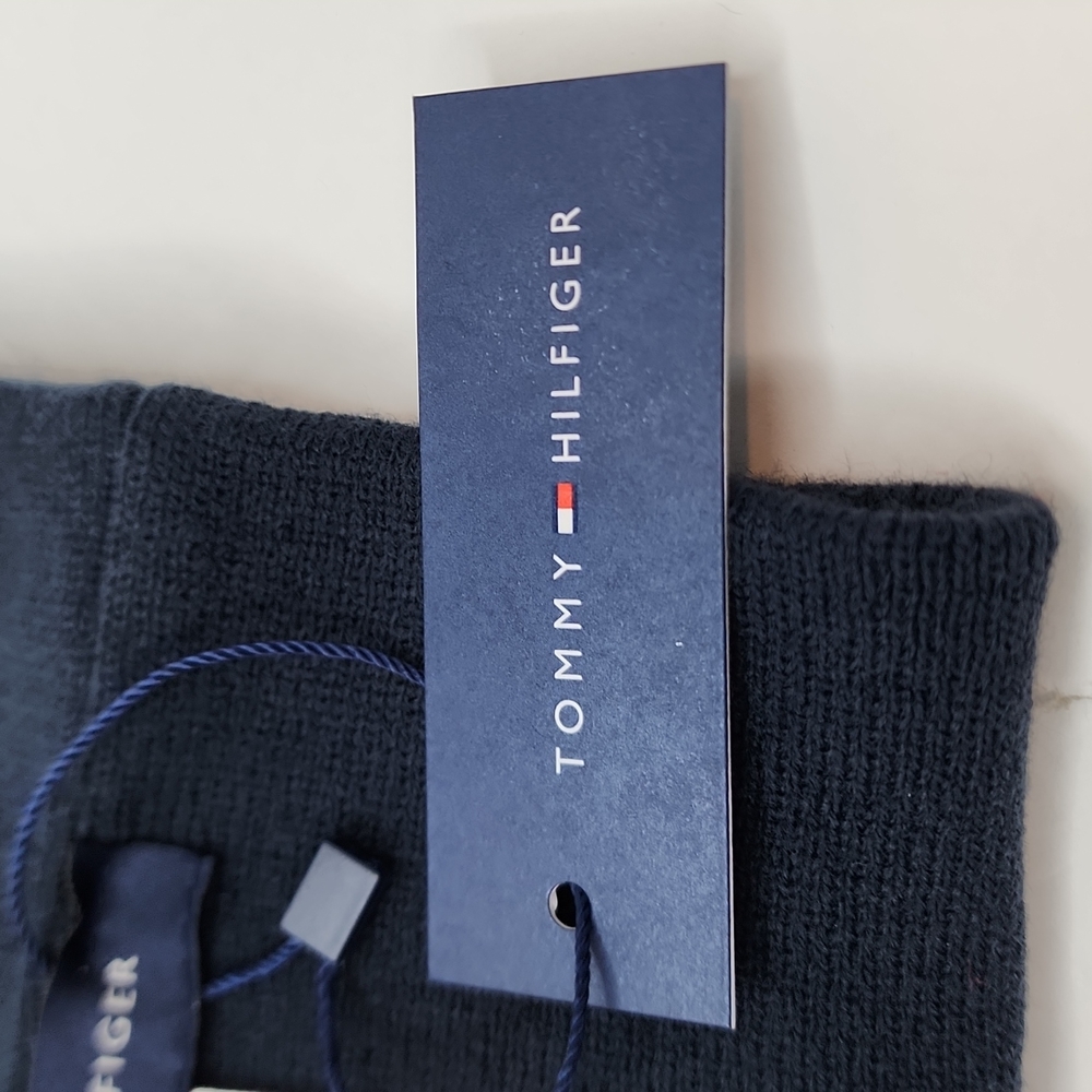 TOMMY HILFIGER HAT BEANIE , NAVY, UNISEX - Picture 9 of 9